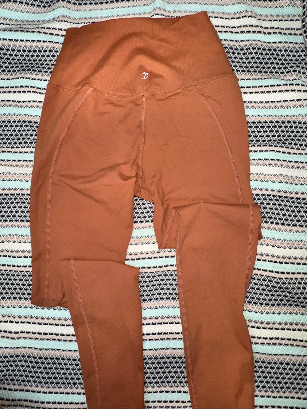 Pulse Burnt Orange High-Rise  Leggings
